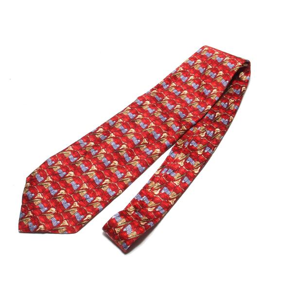 Vintage Robert Talbott Abstract Print Hand Sewn Silk Tie 4" x 57" - Picture 3 of 7